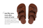 Comfort slip-on sandals brown