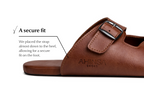 Comfort slip-on sandals brown