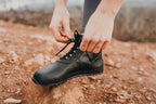 Hiker black xWide barefoot ankle trekking boots