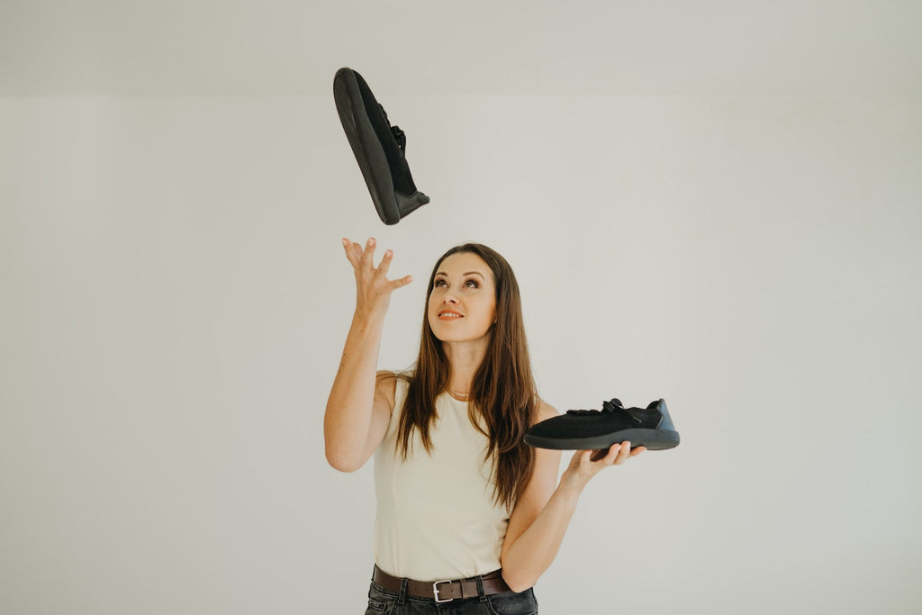 Barefoot Knit Sneakers Softy Black