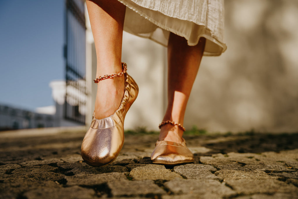 Barefoot dress shoes Chic rosegold
