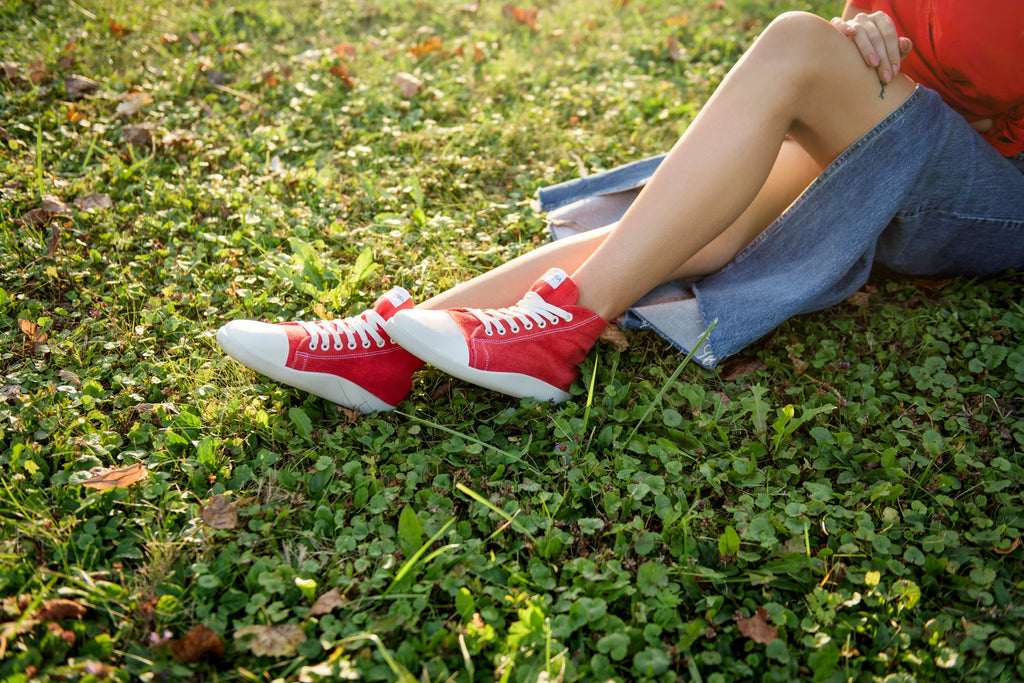 Comfort sneakers Street high-top – Red Hemp