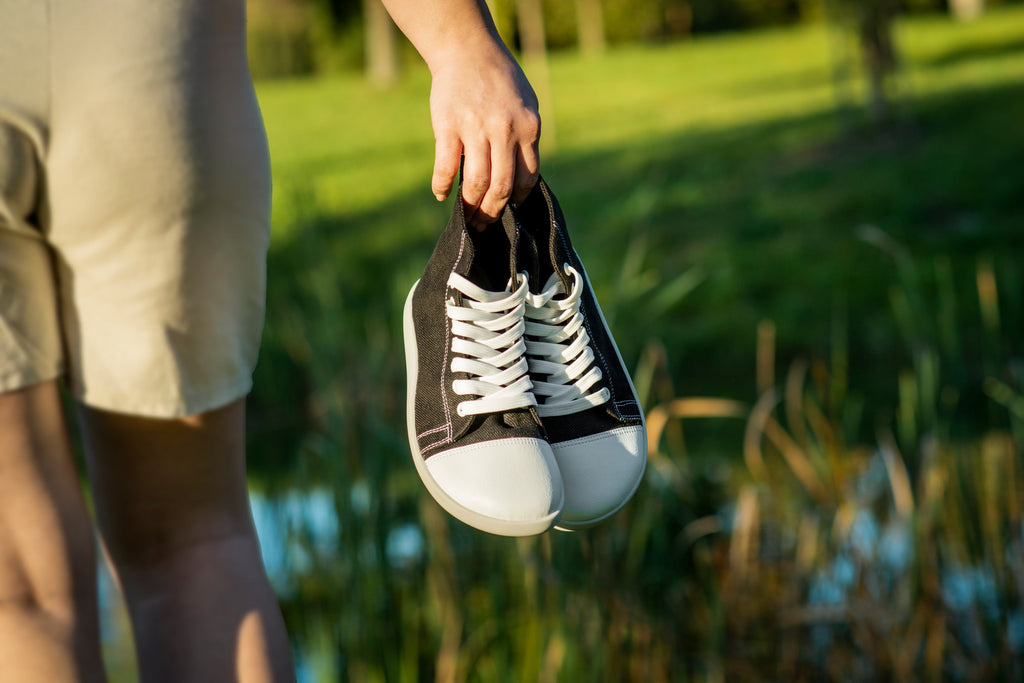 barefoot sneakers Street high-top – Black Hemp