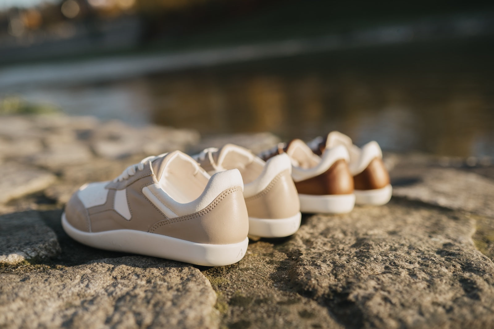 Barefoot Sneakers Yuva Beige & White