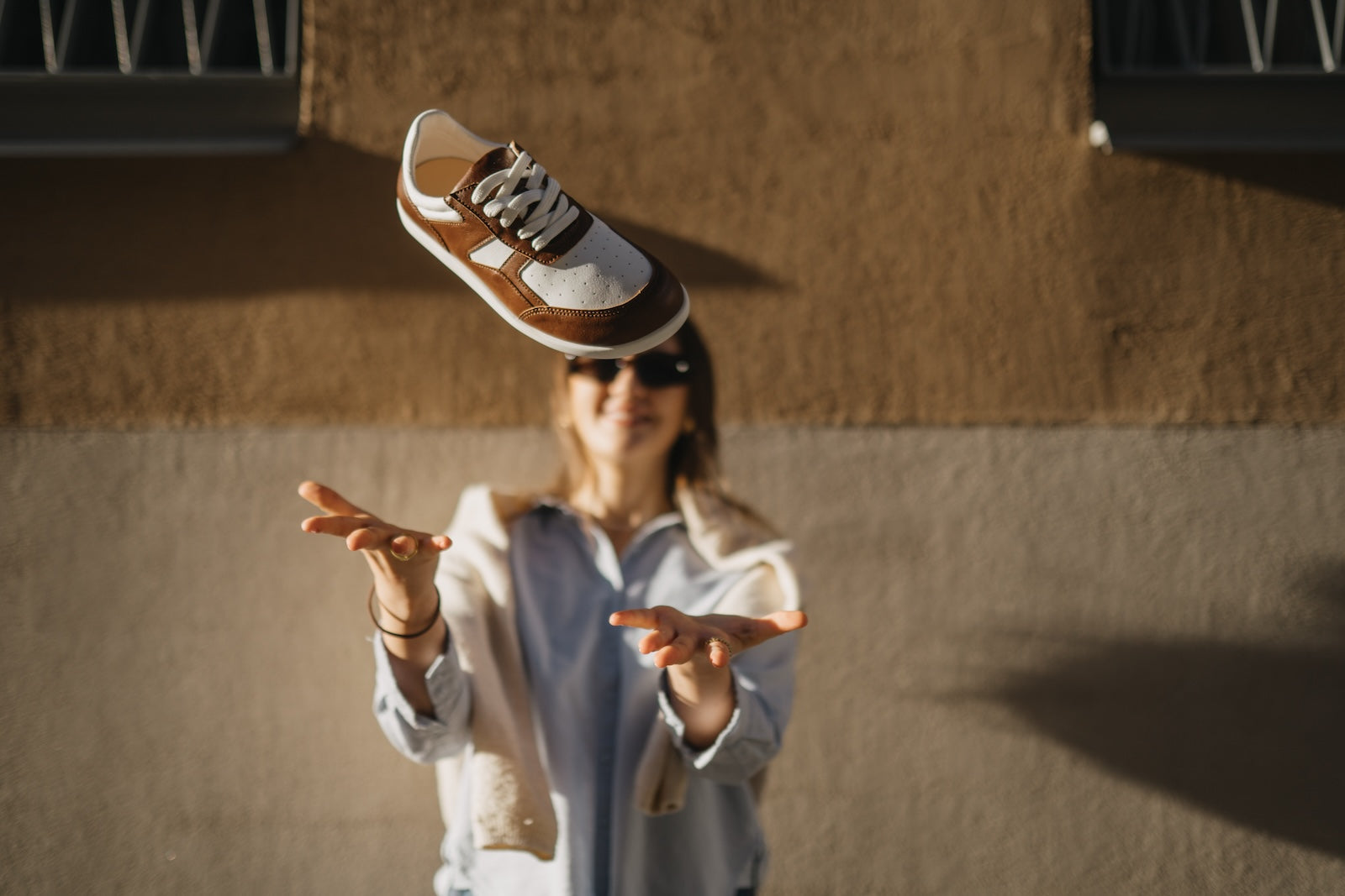 Yuva Comfort Sneakers Brown & White