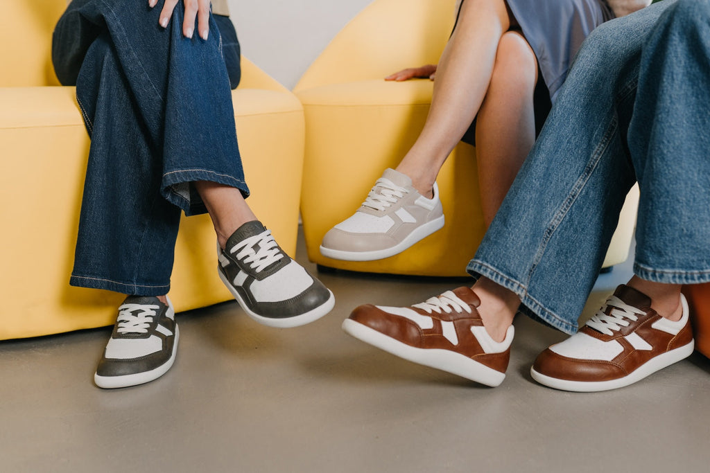 Barefoot Sneakers Yuva Beige & White