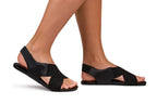 Suna barefoot sandals black