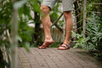 barefoot slip-on sandals brown