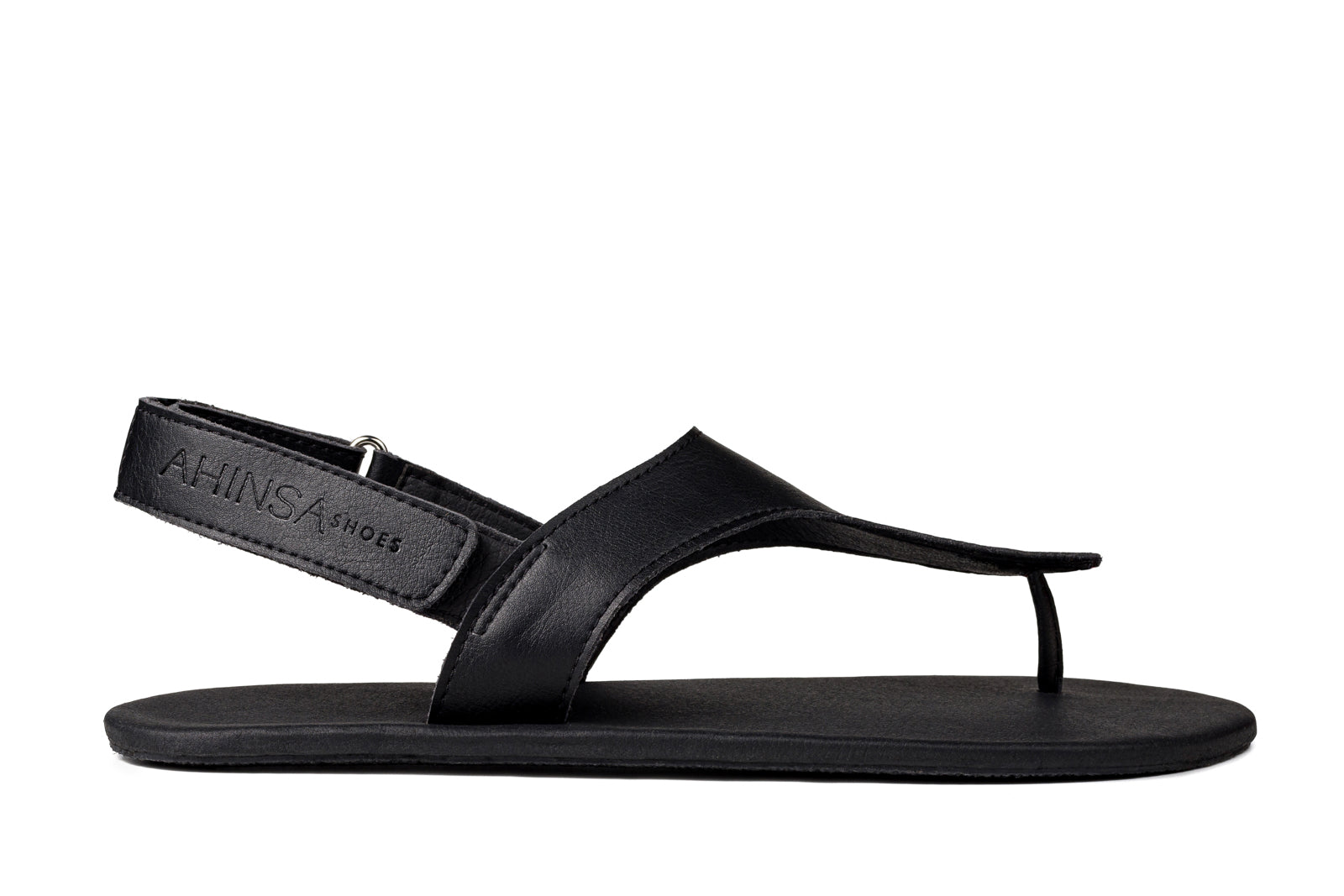 Simple barefoot black sandals