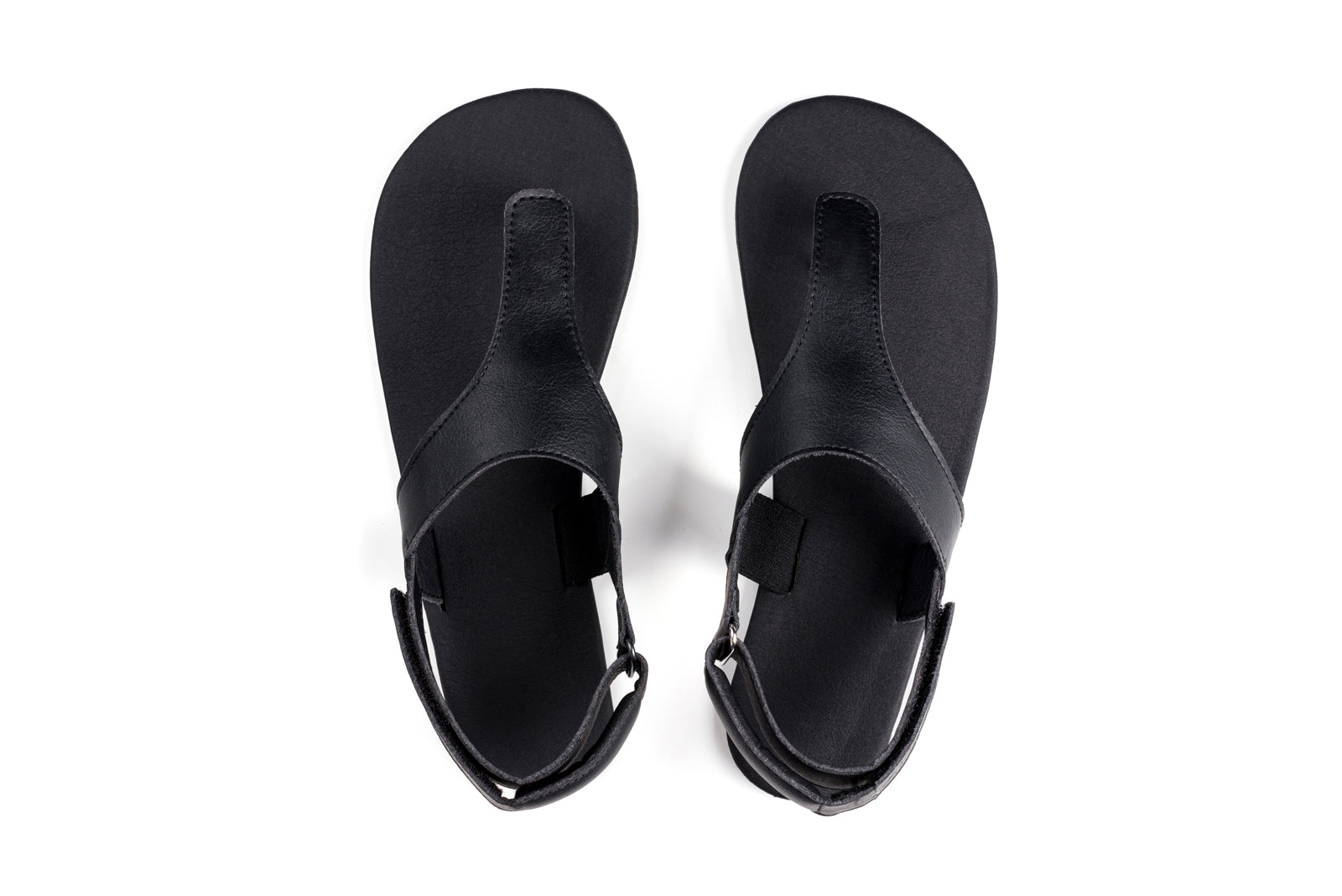 Simple barefoot black sandals