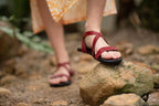 Hava Comfort sandals burgundy
