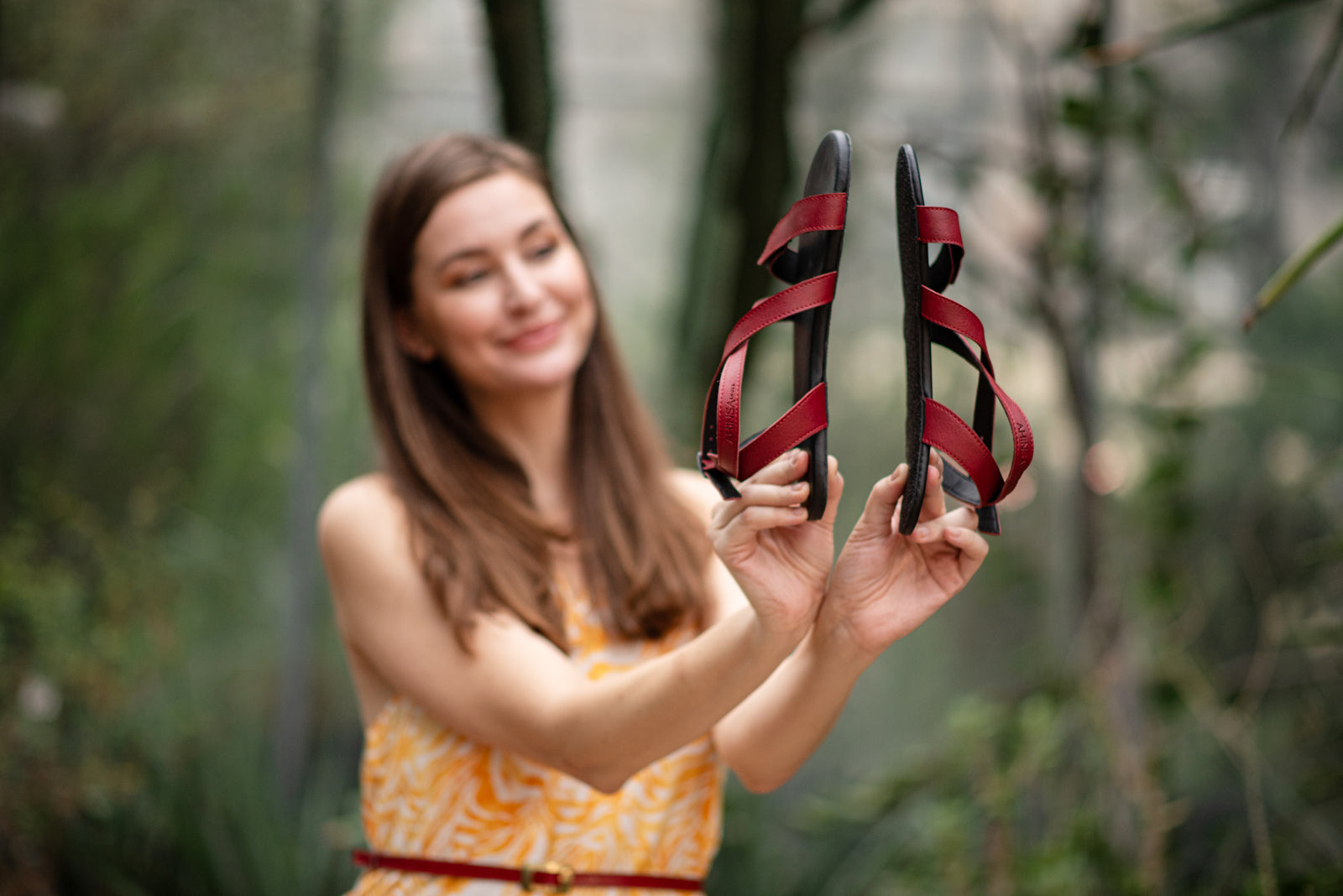 Hava barefoot burgundy sandals