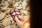 Hava barefoot burgundy sandals