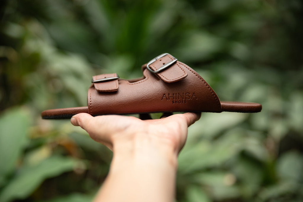 Comfort slip-on sandals brown
