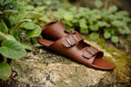 barefoot slip-on sandals brown