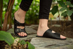 Comfort slip-on sandals black