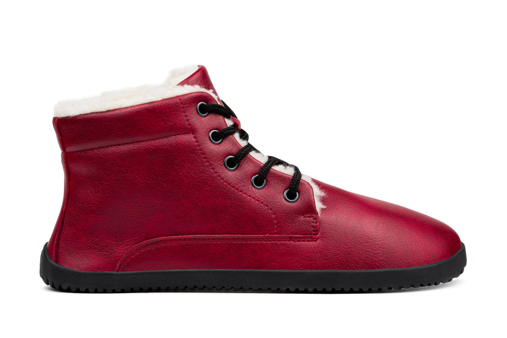 Sundara Winter Barefoot Ankle Boots - Burgundy