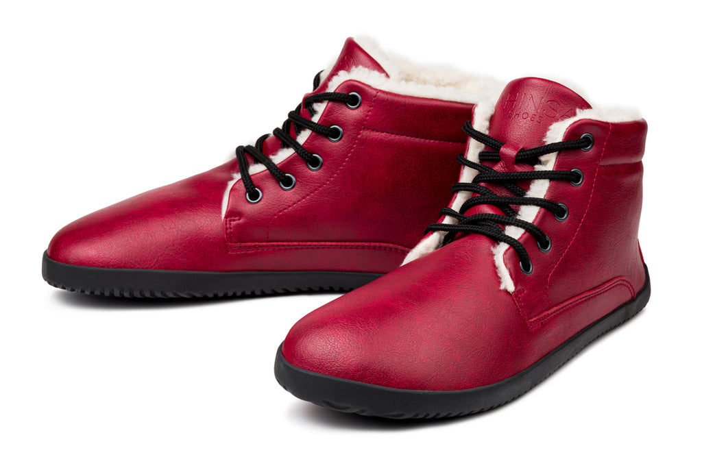 Sundara Winter Barefoot Ankle Boots - Burgundy