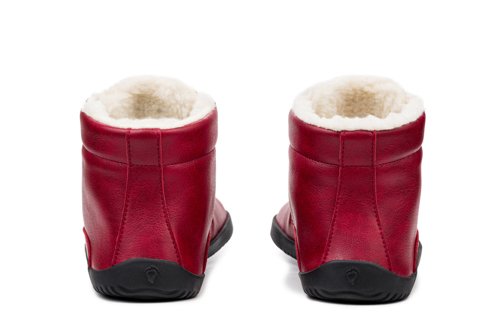 Sundara Winter Barefoot Ankle Boots - Burgundy