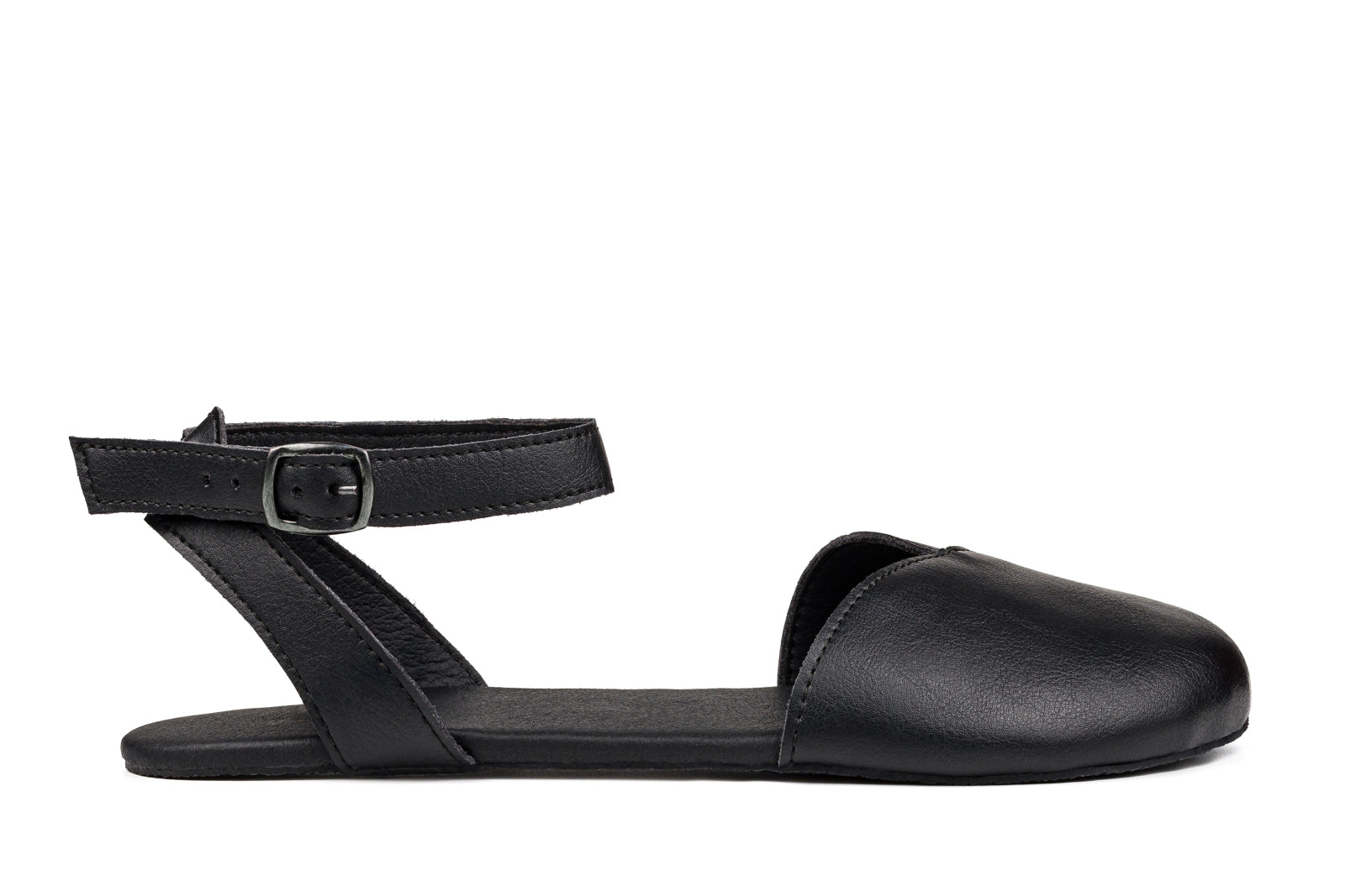 Ballerina barefoot black dress shoes
