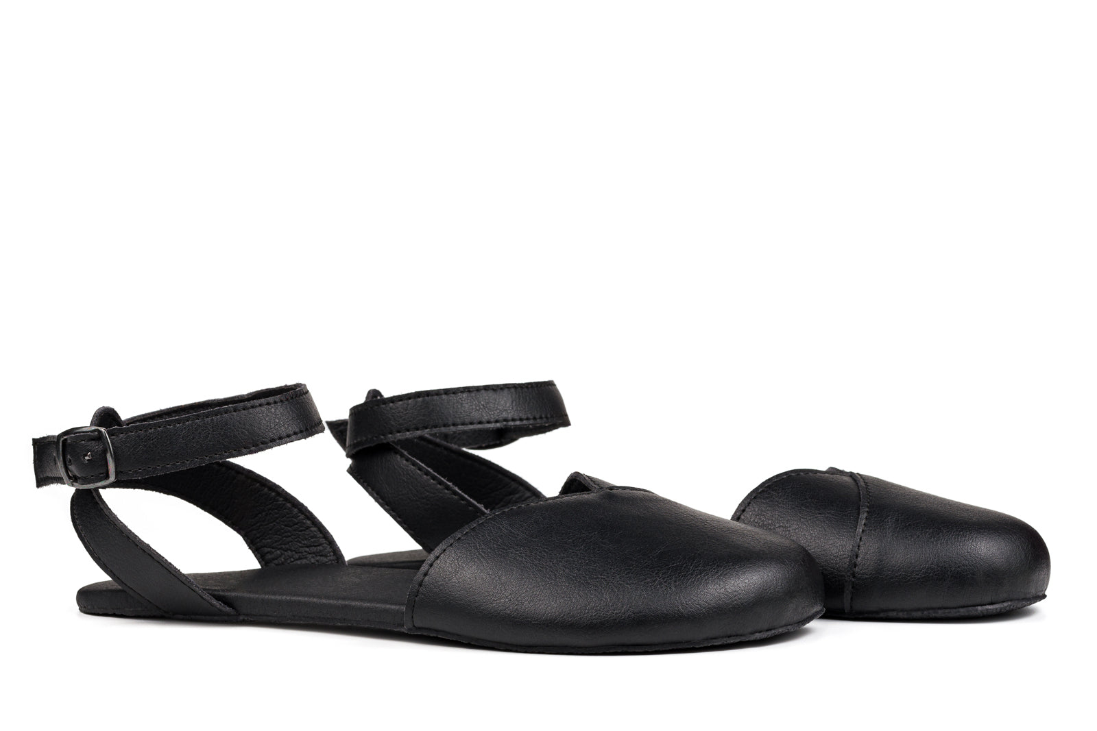 Ballerina barefoot black dress shoes