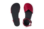 Ballerina barefoot burgundy dress shoes