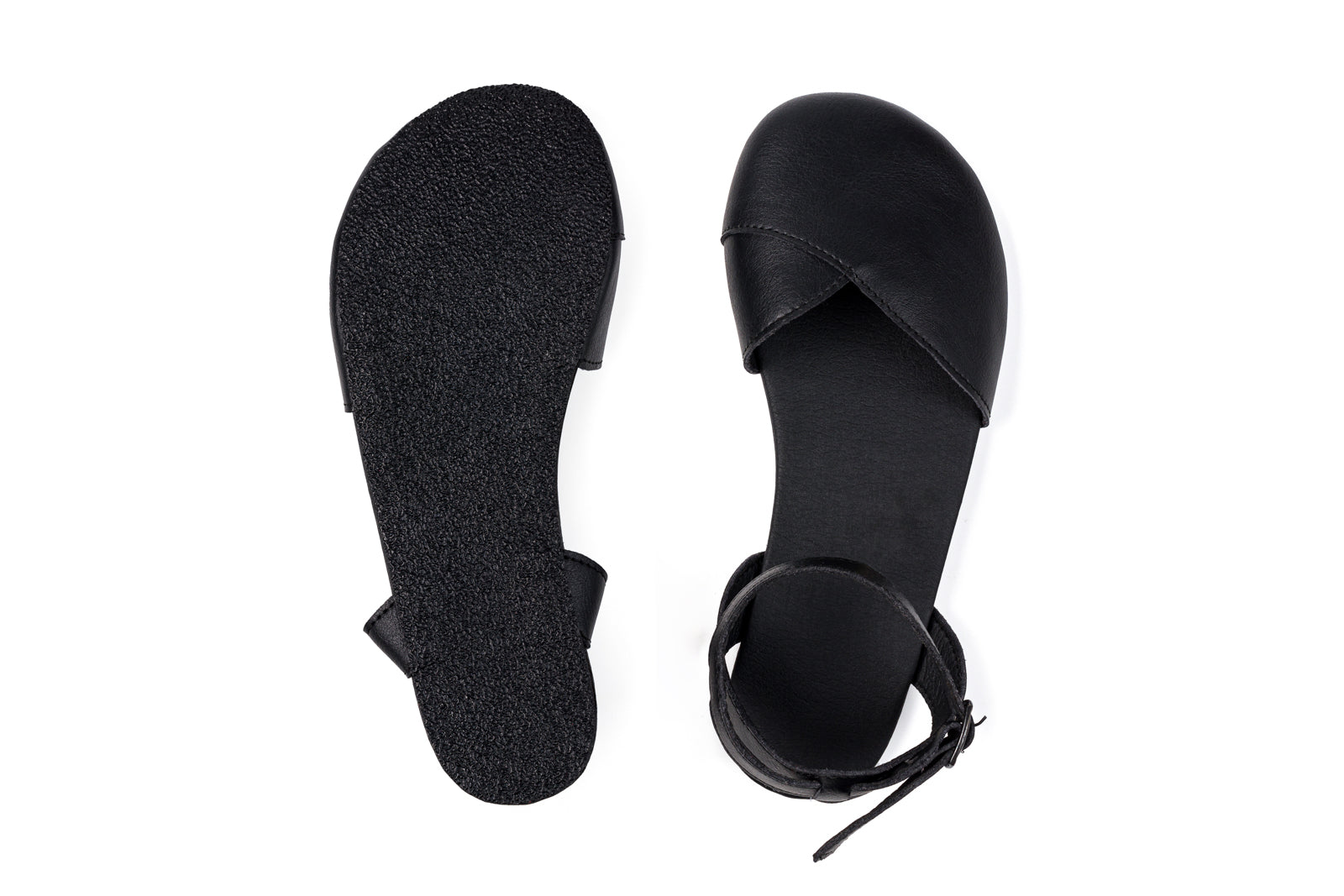 Ballerina barefoot black dress shoes
