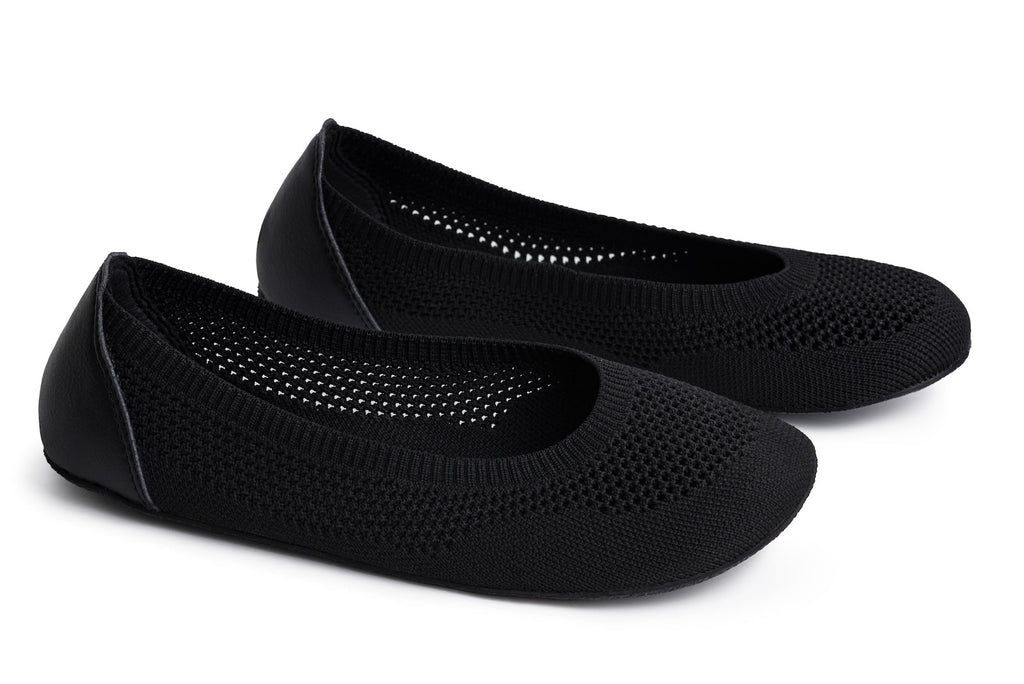 Barefoot Knit Ballet Flats Softy Black