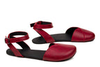 Ballerina barefoot burgundy dress shoes