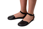 Ballerina barefoot black dress shoes