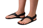 Simple barefoot black sandals