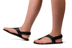 Simple barefoot black sandals