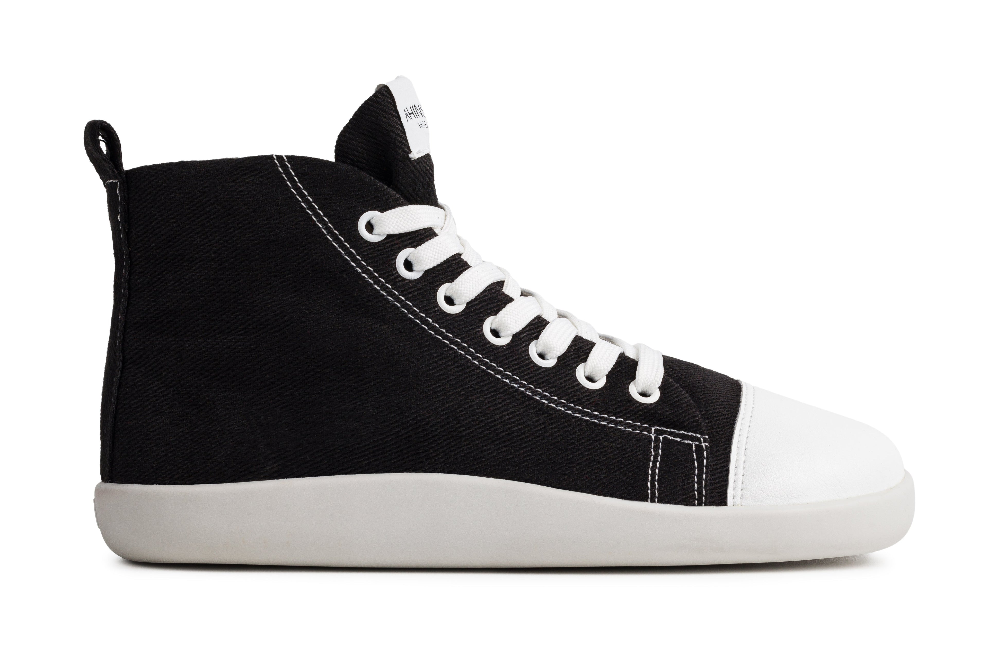 barefoot sneakers Street high-top – Black Hemp