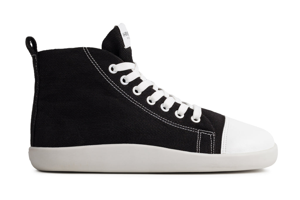 Comfort sneakers Street high-top – Black Hemp