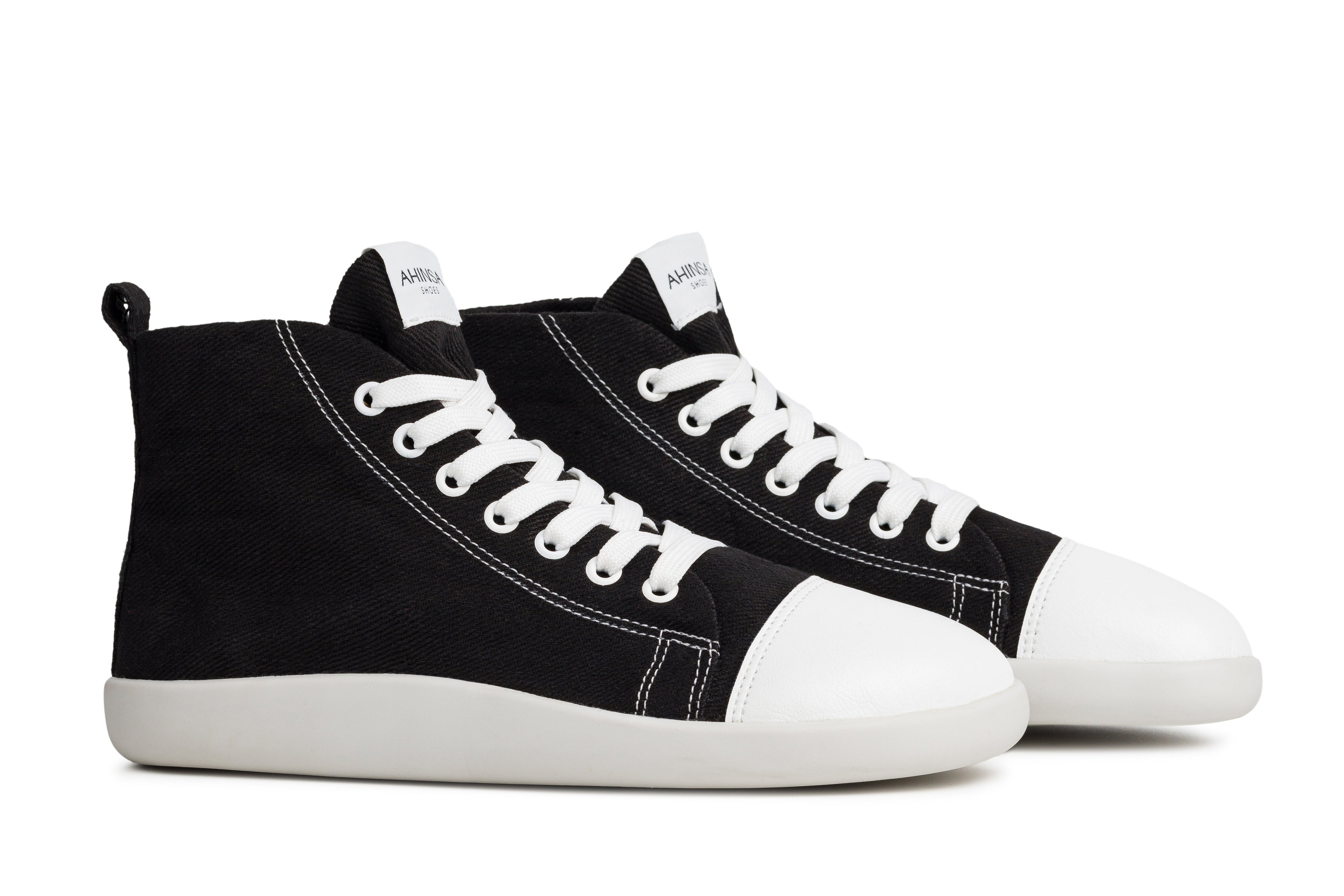 barefoot sneakers Street high-top – Black Hemp