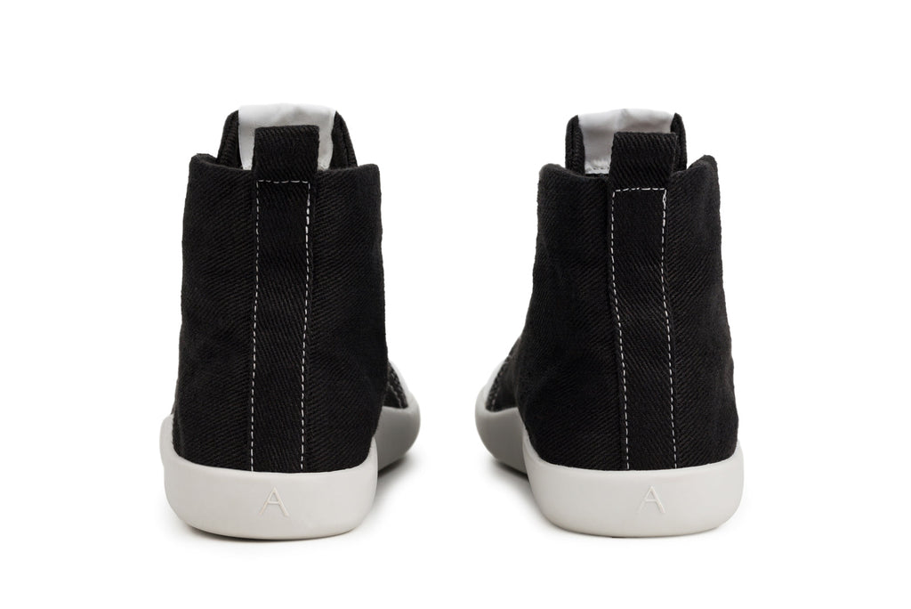 Comfort sneakers Street high-top – Black Hemp