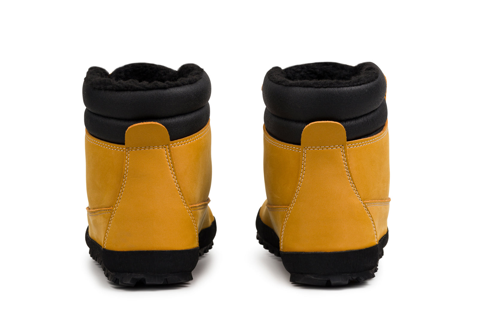 winter barefoot boots Shuma Winter mustard nubuck