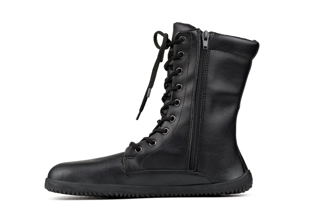 Jaya Barefoot Zip-up Boots – Black