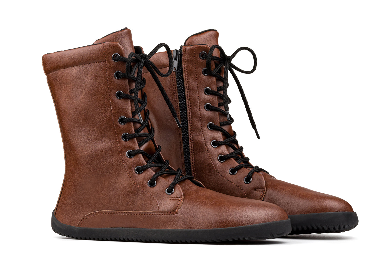 Jaya Barefoot Zip-up Boots – Brown