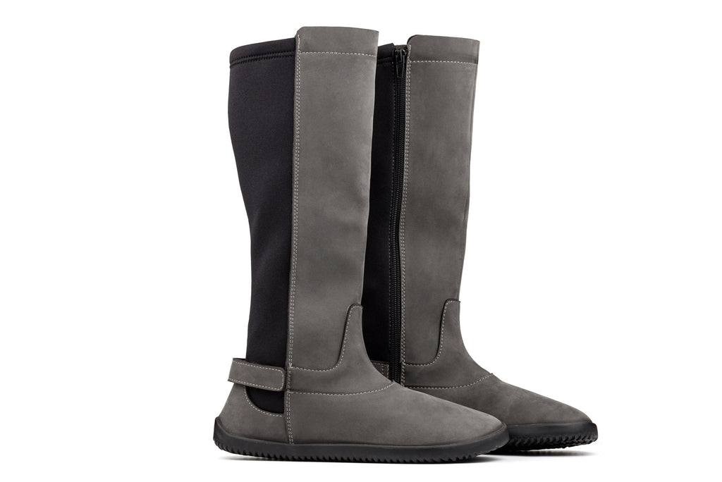 Barefoot Tall Boots – Grey Nubuck