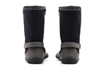 barefoot grey nubuck mid-calf boots