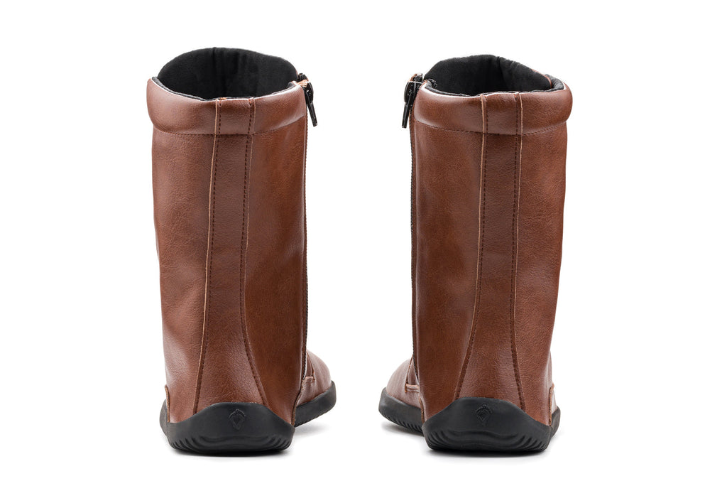 Jaya Comfort Zip-up Boots – Brown