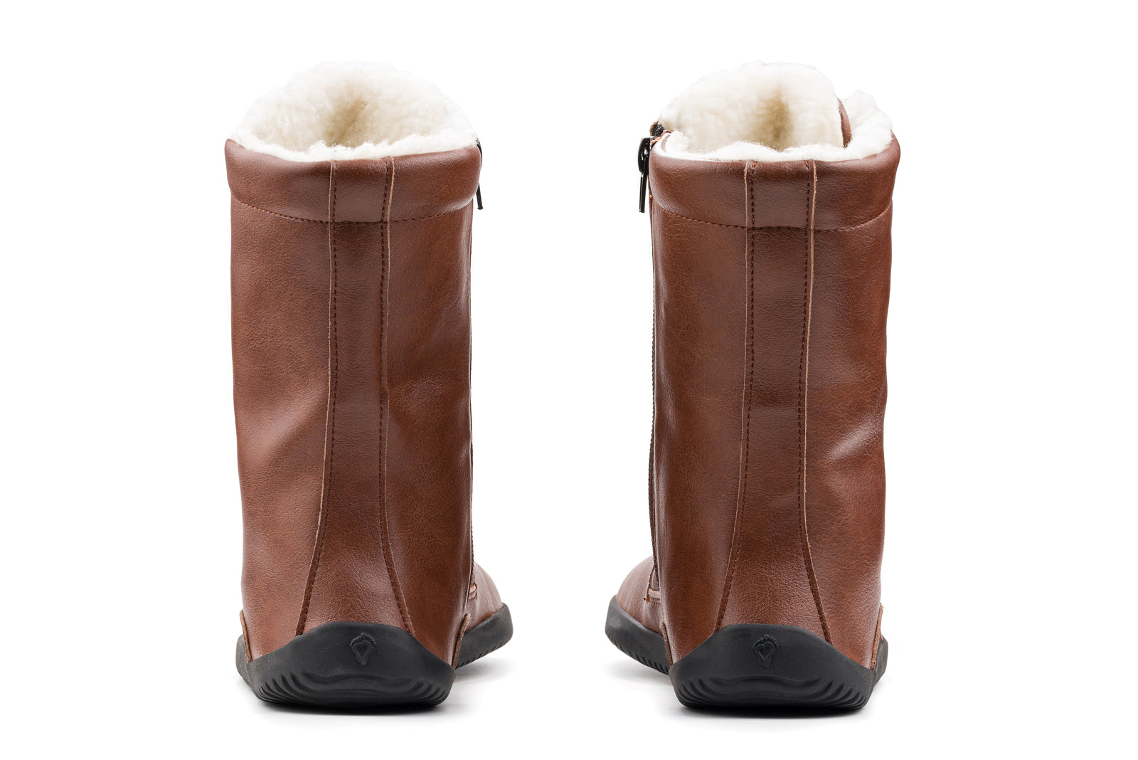 barefoot Jaya Winter Zip-up brown boots