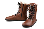 barefoot Jaya Winter Zip-up brown boots