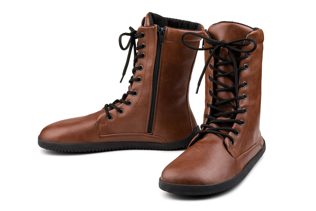 Jaya Comfort Zip-up Boots – Brown