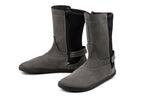 barefoot grey nubuck mid-calf boots