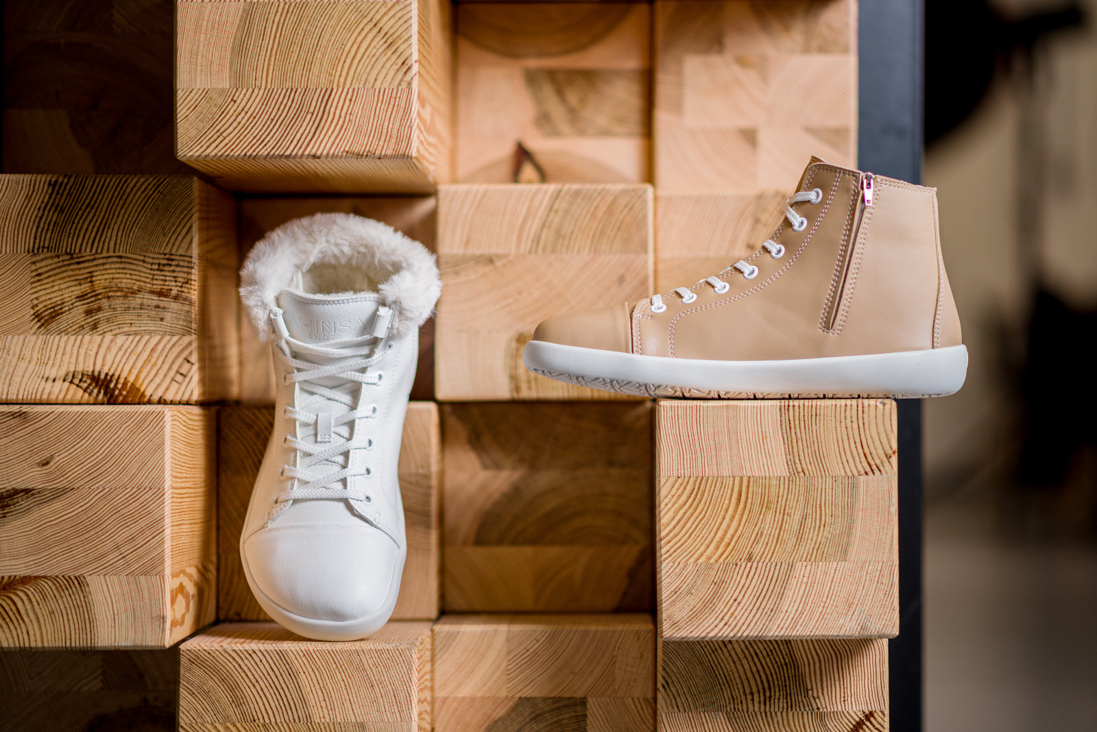 winter barefoot sneakers Tara Winter 2.0 beige