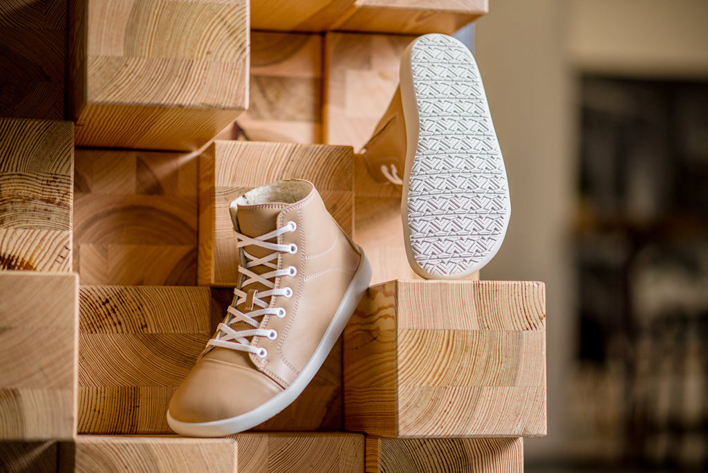 winter barefoot sneakers Tara Winter 2.0 beige