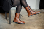 Jaya Barefoot Zip-up Boots – Brown