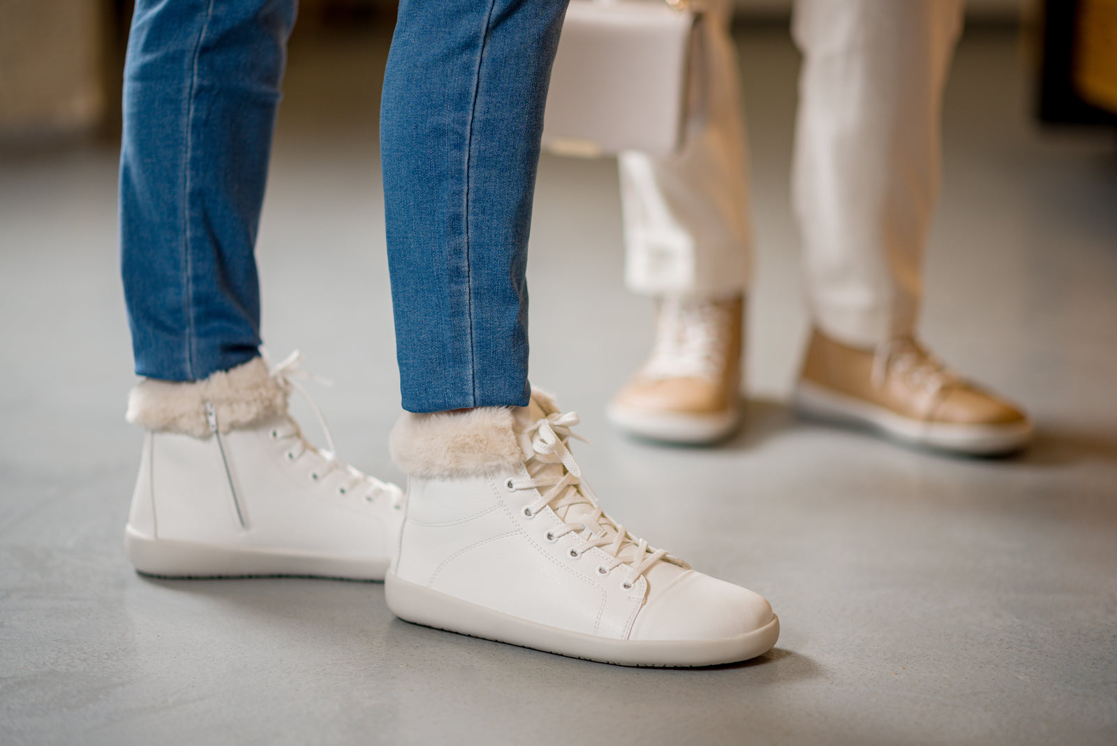 winter barefoot sneakers Tara Winter 2.0 beige